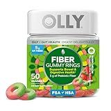 OLLY Fiber Gummy Rings, 5g Prebiotic Fiber, FOS (Fructo-oligosaccharides), Digestive Support, Berry Melon 50ct