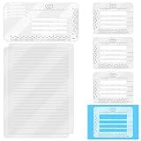 6Pcs Straight Line Stencil Envelope Addressing Guide Stencil Plastic Straight Stencils Templates Set Spacing Line Lettering Guide Thank You Card Scrapbooking Template Journal Lettering Writing
