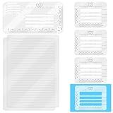 6Pcs Straight Line Stencil Envelope Addressing Guide Stencil Plastic Straight Stencils Templates Set Spacing Line Lettering Guide Thank You Card Scrapbooking Template Journal Lettering Writing