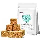 BNYEE 7 OZ Freeze Dried Chicken Liver Treats for Dogs Cats, High Protein Raw Dog Food Topper, Single Fresh Ingredient Treats, Rawhide Free