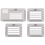 Envelope Addressing Guide Stencil Template Set, BENBO 4 Styles Lettering Envelope Addressing Stencil for Making Card