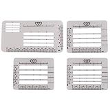 Envelope Addressing Guide Stencil Template Set, BENBO 4 Styles Lettering Envelope Addressing Stencil for Making Card