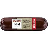 Old Wisconsin Premium Summer Sausage, 100% Natural Meat, Charcuterie, Ready to Eat, High Protein, Low Carb, Keto, Gluten Free, Original Flavor, 8 Ounce