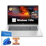 HP 17.3" FHD Business Laptop - with Office Lifetime License, AMD 6-core Ryzen 5 7430U(Beat i7-1255U), 64GB RAM, 1TB SSD, USB-C Fast Charge Long-Lasting, Webcam, HD Audio, Wi-Fi 6, Win 11 Pro