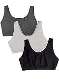 Fruit of The Loom Womens Built Up Tank Style Sports Bra, Black/Heather Grey/Charcoal, 38 US