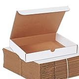 AVIDITI White Shipping Boxes 12"L x 9"W x 2"H, 25-Pack - White Box Crush-Proof Mailers for Packaging, Storage, Gifts or Bulk Business Orders