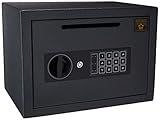 Drop Safe - Digital Compact Steel Money Security Box with Keypad - Deposit Cash Easily – For Home or Business by Paragon Safe - Black, .54 Cubic Feet