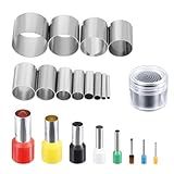 20 Pcs Circle Clay Cutters, Round Shape Cutter Ceramics Dotting Baking Ring Mold Cutters Stainless Steel Sculpting Punch Tool Hole Hollow Punch Cutter Set with Storage Case for Crafts Indentation