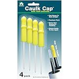 Caulk Cap CCY Caulk Saver Series, Reusable Caulk Tube Sealers with Built-in Puncture Pin, 4 Pack
