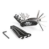 WOTOW Bike Repair Tool Kit, 16 in 1 Bicycle Multitool with Tire Levers Hex Spoke Wrench, Multi Function Accessories Set for Road Mountain Bikes
