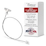 48" Air-Gap Drain Pipe Cleaning Brush, Flexible Dishwasher Cleaning Brush in Home & Commercial Kitchen Pipes, Garbage Disposal, Sink, Unclogger Long Sink Snake Drain Pipe Tool by FryOilSaver Co B291C