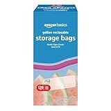 Amazon Basics Reclosable Gallon Food Storage Bags, BPA Free, 120 Count