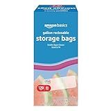 Amazon Basics Reclosable Gallon Food Storage Bags, BPA Free, 120 Count