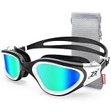 ZIONOR Swim Goggles, Upgraded G1 Polarized Swimming Goggles Anti-fog for Adult Men Women A0 (Polarized + Mirror Gold)