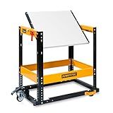 POWERTEC Flip Top Tool Stand with Caster Wheels - Mobile Workbench with 300lb Capacity, for Benchtop Power Tools, Heavy Duty (UT1012), Alloy Steel