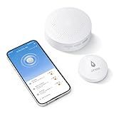 Winees WiFi Water Leak Detector, 1 Pack Water Sensors with 100dB Adjustable Alarm, Leak Alert Email&SMS Notification, 100M Transmission for Basement, Bathroom, Laundry, IFTTT, S1 Lite, 2.4G WiFi Only