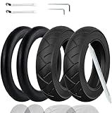 Cooryda 10x2.125 Tire and Inner Tube,10x2.125 Inner Tube for Electric Scooter Tire Replacement Wheels with 0° Valve Stem for 10inch Tires with 6inch Rims(2 inner+2 outer)