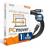 Laplink PCmover Ultimate 11 - Easy Migration of your Applications, Files and Settings from an Old PC to a New PC - Data Transfer Software - With Optional Ultra High Speed Thunderbolt Cable - 1 License