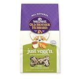 Old Mother Hubbard Wellness Just Vegg'n Dog Biscuits, Natural, Training Treats, Sweat Potato, Oats, Apples & Carrots Flavor, Mini Size, (20 Ounce Bag)