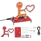 Soldering Learning Kit, ICSTATION Give You My Heart LED Soldering Project Love Proposal RGB LED Light Soldering Practice Kit for Beginners Diyers Student Education and Present for Christmas