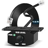 Universal Bass Knob Controller for Car Amplifier with 4 PIN Cable, Audio Bass Remote Knob for Subwoofer with Power Light. (5m/16.4ft)