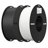 Creality 2kg Black & White PLA 1.75mm Filament Bundle for 3D Printing with No-Tangling Strong Bonding and Overhang Performance, Accuracy +/- 0.02mm