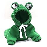 Warm Dog Winter Clothes Cute Fruit Dog Coat Hoodies Fleece Pet Dogs Costume Jacket for French Bulldog Chihuahua Ropa para Perro(Green,S)