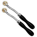 2Pcs Box Scoring Tool, Box Resizer Maker with Scoring Wheel, Stainless Steel Tracing Wheel, Professional Stitch Marking Spacer with Plastic Handle for Tracing Paper, Cardboard, Carton, Leather Craft