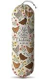 Hglian Plastic Bag Holder,Funny Chickens Grocery Bags Storage Organizer Keeper,Cute Farmhouse Kitchen Decor Gifts for Women Chicken Lover