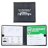 Pacific Mailer Auto Registration and Insurance Card Holder 2 Packs Car Document ID Holder Glove Box Organizer Car Accessories, Black
