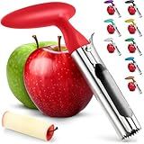 Zulay Kitchen Premium Apple Corer Tool - Ultra Sharp, Stainless Steel, Serrated Blades for Easy Coring - Easy to Use & Clean, Durable Apple Corer Remover for Baking Apples & More - Red