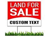 Custom Land For Sale Red Black White Yard Sign 18" x 24" or 24" x 36", HS003 (24in x 18in)