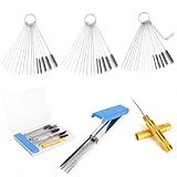 Carburetor Cleaner Kit, Welding Torch Tip Dirt Cleaner Set Carb Jet Cleaning Tool 15 Nylon Brushes 30 Cleaning Needles 1 Hexagonal Wrench 1 Pointed Pick 13 Clean Wires for Clean Stains on Carburetor