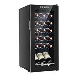 Winado 18 Bottle Compressor Wine Cooler Refrigerator w/Adjustable Temperature, Freestanding Compact Mini Wine Fridge with Digital Control & Removable Shelves