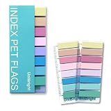 UniBright 400 pcs Sticky Tabs for Books, Colored Transparent and Writable Page Markers with 4 Inch Ruler, Repositionable Strong Sticky Page Tabs for Bible, Notebook, Office & School