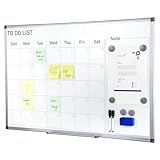 VEVOR Dry Erase Calendar for Wall, 36 x 24 Inches Whiteboard Calendar, Monthly Planner Magnetic Dry Erase Board, 1 Magnetic Erase & 2 Dry Erase Marker & Movable Tray for Restaurant Office Home School