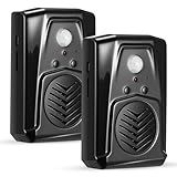 Saysurey 2 Pcs Motion Activated Voice Sensor PIR Infrared Speaker for Haunted House, USB MP3 Downloadable Scream Box with Halloween and Christmas Music, Horror Sound Effects Player