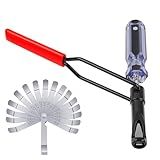 Valve Lash Adjustment Tool, with Angled Feeler Gauge，Jam Nut Valve Adjustment Tool, Slotted Valve Adjusting Stud, Compatible with Honda/Nissan/Toyota/Japanese Auto Vehicle Engines (10mm Model)