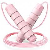 Jump Rope, Tangle-Free Rapid Speed Jumping Rope Cable with Ball Bearings for Women, Men, and Kids, Adjustable Steel Jump Rope with Foam Handles for Home Gym Exercise Fitness Workout Equipment & Slim Body