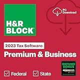 (Old Version) H&R Block Tax Software Premium & Business 2023 with Refund Bonus Offer (Amazon Exclusive) (PC Download)