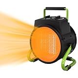 Outdoor Heater for Patio, Portable Patio Heater for Garage with Overheat Protection, Fast Heat PTC Ceramic Portable Garage Heaters for Workshop, Greenhouse, Tent and Indoor Use