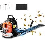 VEVOR 63CC Gas Backpack Leaf Blower, 2-Cycle 1110CFM 220MPH