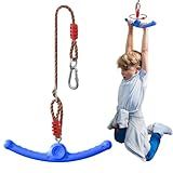 Ninja Swing-Twister 360° Spin Handle: Kids Slackline Accessories & Swing Attachment - Activate Ninja Powers with Epic Twist-Spin Flips! (Blue - Backyard/Playground Hang Toy)