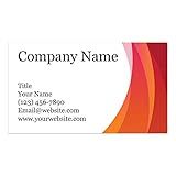 Custom Printed Business Cards - Thick Sturdy Stock - 3.5" x 2" - 100% Made in the U.S.A. (Fire Red, 100)