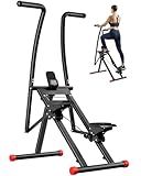 Goimu AL01 Stair Stepper, Foldable Steppers for Exercise at Home, Full-Body Cardio Workout Climber with Adjustable Pedals, Extended Step Range, 300LB Loading Capacity, BK and RD