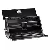 StorSmart Toolbox – Black Powder-Coated 14-Gauge Steel | Split-Lid Tray, Weather-Resistant Seal | Fits 200+ Common SAE & Metric Hand Tools | Truck & Shop Organizer (36")