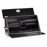 StorSmart 36" Steel Toolbox – Black Powder-Coated 14-Gauge Steel | Split-Lid Tray, Weather-Resistant Seal, Small Parts Bin | Fits 200+ SAE & Metric Tools | Truck & Shop Organizer