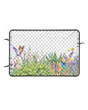 VEVOR Chain Link Fence Gate, 72 x 48 in, Adjustable Chain Link Fence Panel, Fit 2.2-6 ft (W) x 6 ft (H) Garden Fence Gate Opening, Fencing Gate with Plastic Coating, for Farm Black, Posts Not Included