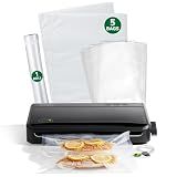 FoodSaver Vacuum Sealer Machine, Automatic Bag Detection, Sous Vide Friendly, with sealer bags, roll, handheld vacuum sealer, black