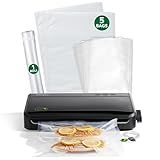 FoodSaver Vacuum Sealer Machine, Automatic Bag Detection, Sous Vide Friendly, with sealer bags, roll, handheld vacuum sealer, black